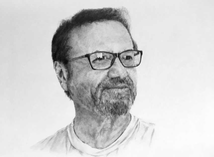 דיוקן של גבר, רישום ריאליסטי בעיפרון